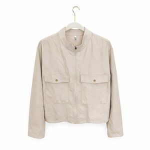HALARA Light Beige Bomber Jacket
